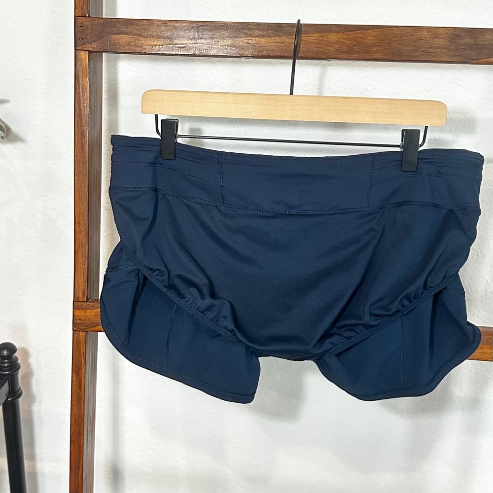 Lululemon Navy Athletic Shorts Size 12 Women's Built-In Liner - Picture 9 of 10